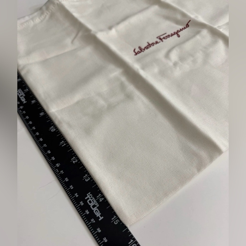 NEW AUTHENTIC SALVATORE FERRAGAMO Dust Bag 16x15.5 IncMade in Italy 100% Cotton - Picture 5 of 5